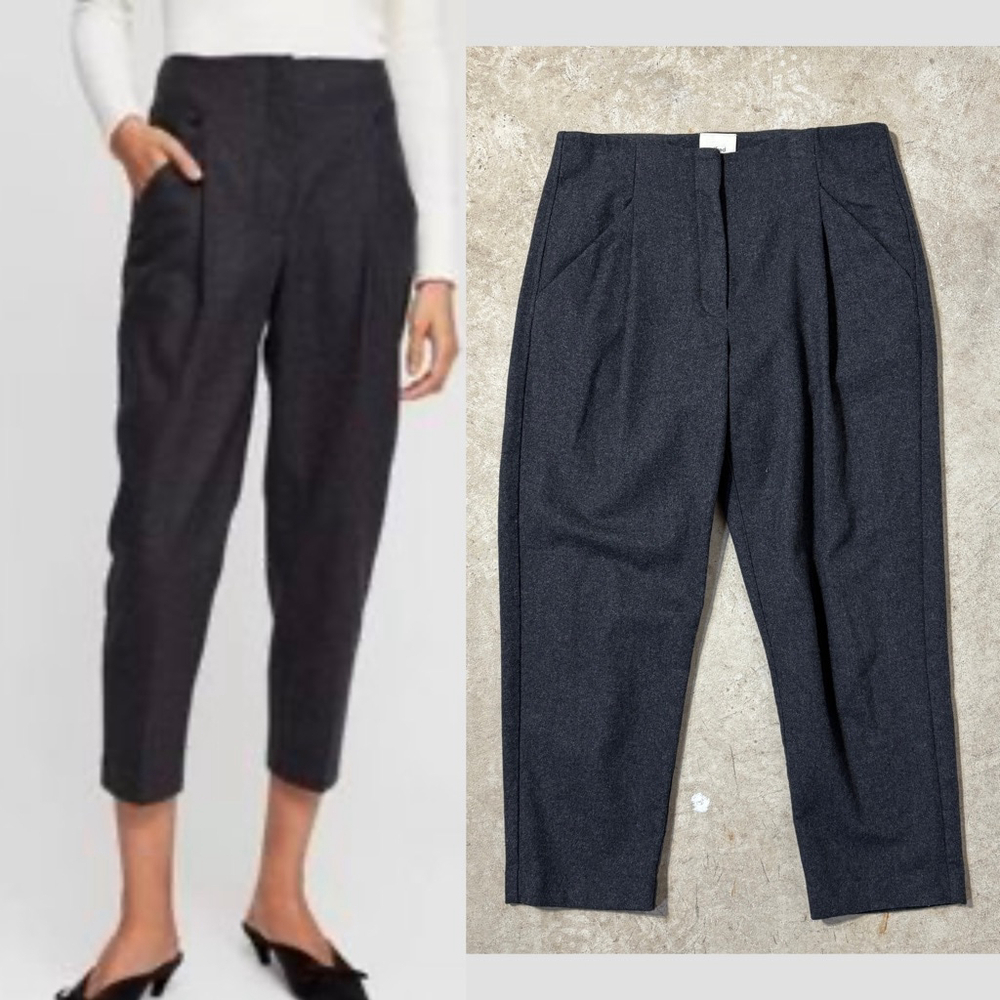 Wilfred Chambery Cropped Pants Women’s Size 6 Gray Cashmere Wool Pockets